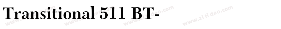 Transitional 511 BT字体转换
